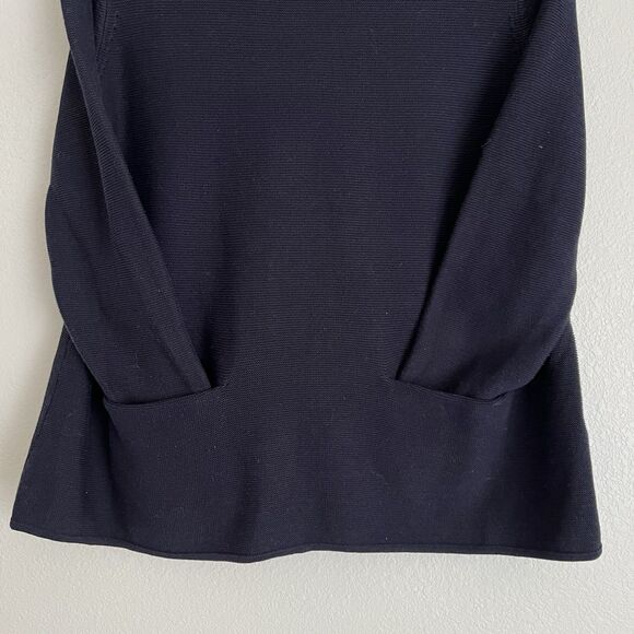 Women's COS Long Sleeve Pockets Navy Blue Sweater Size Small Cotton - Picture 5 of 8